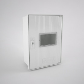 GAS-0v-1ml-c Empty cabinet for gas meter and inspection window - One user