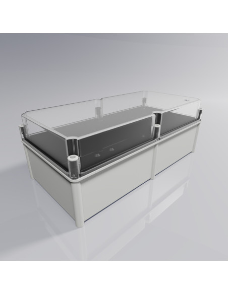 CA-63A Caja modular de doble aislamiento con tapa alta transparente