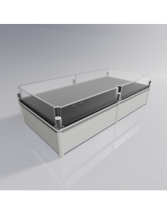 CA-84A Caja modular de doble aislamiento con tapa alta transparente