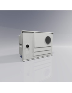 APM-0-1ml-c Szafa podtynkowa IP43 z 1 prostokątnym okienkiem kontrolnym