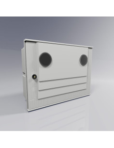 APM-2-2ML-C Armario empotrado a pared IP43 con 2 mirilla